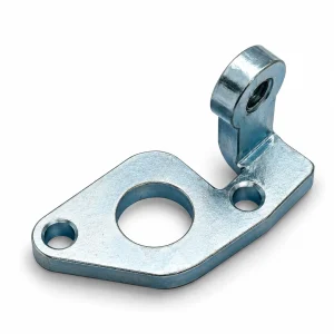 Acople de pilotaje hidráulico para miniexcavadoras Buruzu BT10 y BT12, pieza metálica con orificios de fijación.